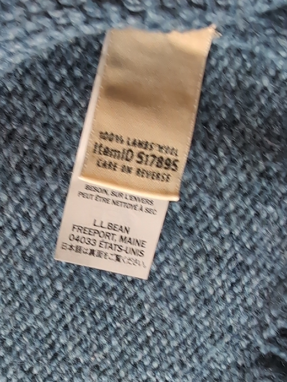 L.L. Bean Blue Fair Isle Crewneck Sweater - Picture 4 of 5